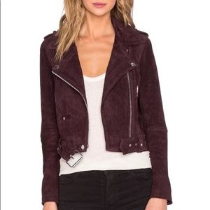 Blank NYC Morning Suede Leather Moto Jacket S